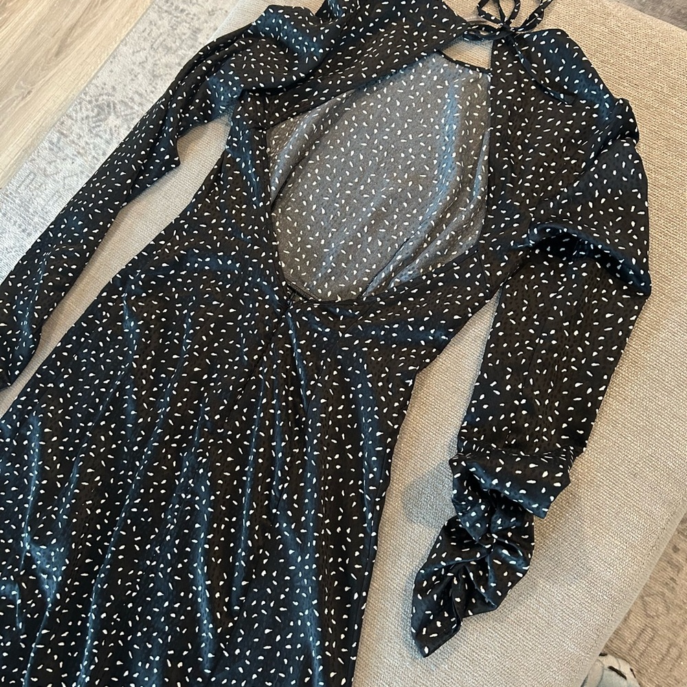 Urban Outfitters Black Dress with White Pattern